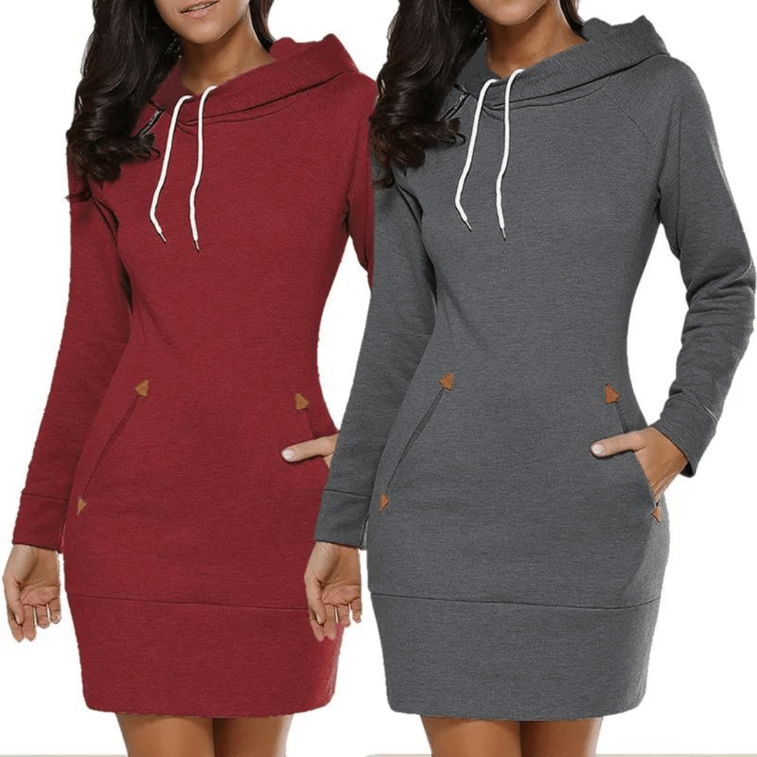 Hoody Sweatjurk met Zakken - Isabella