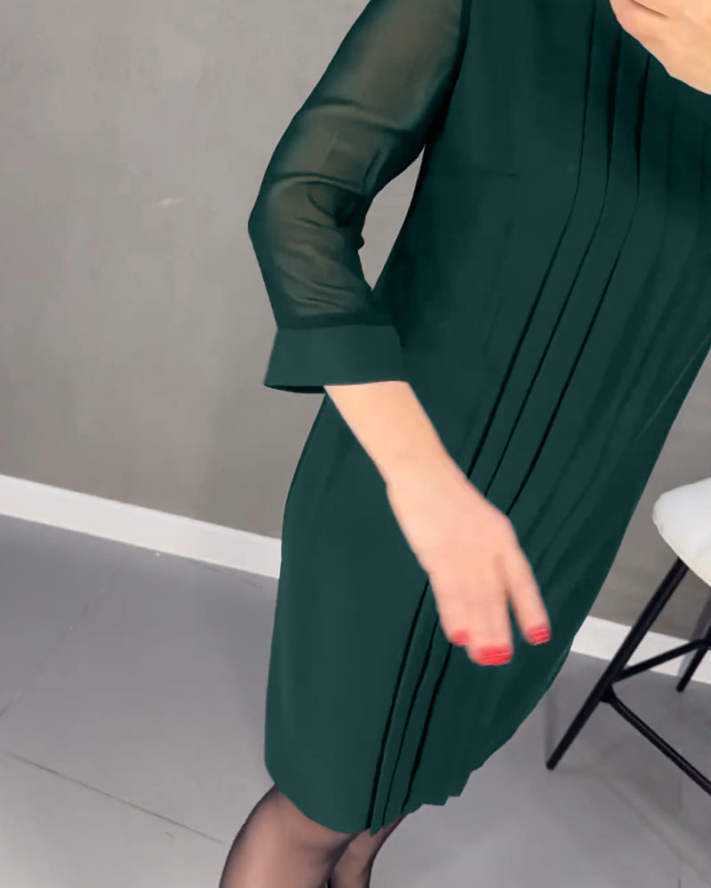 Trendy Shift Jurk met Meshdetails - Gabrielle