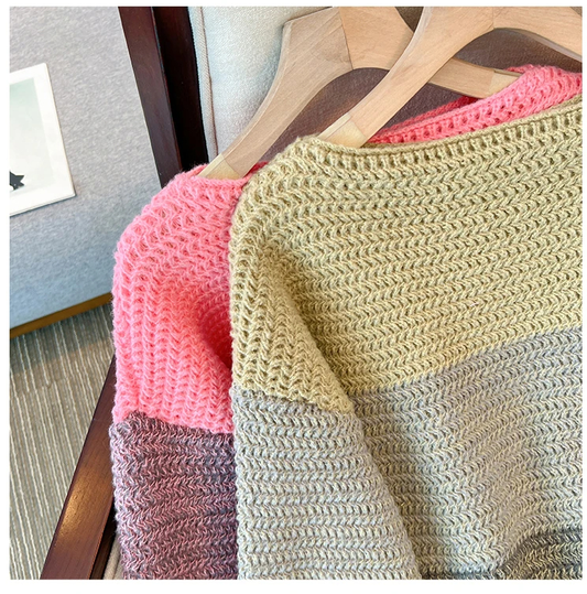 Oversized Dames Trui met Patchwork-Design – Melina