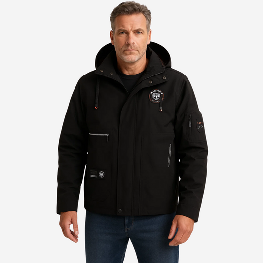 Heren Outdoorjas waterproof met capuchon & geruite voering – Jorrit