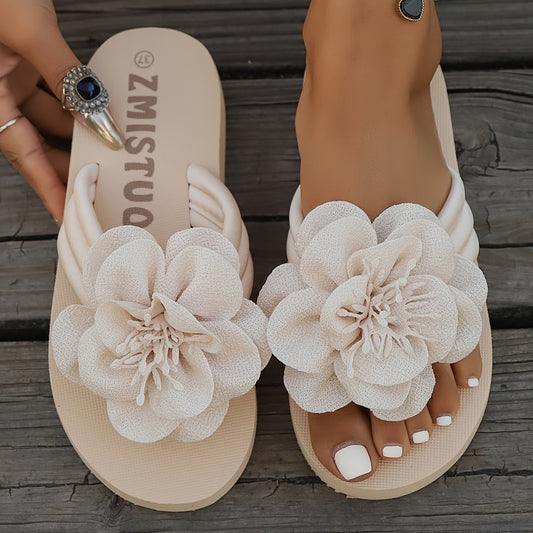 Stijlvolle dames slippers met bloemdetaillering voor de zomer - BlütenSchritt