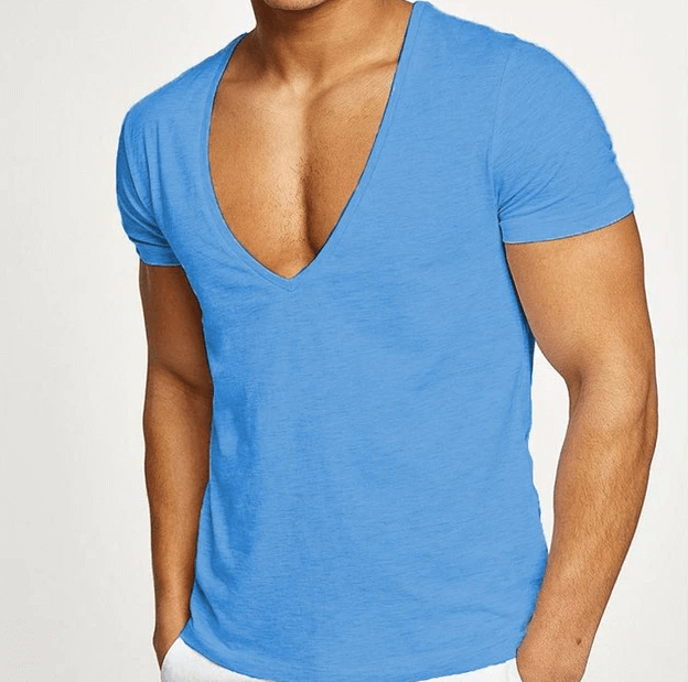 Lässig en figuuraccentuerend heren V-hals T-shirt – Jonas