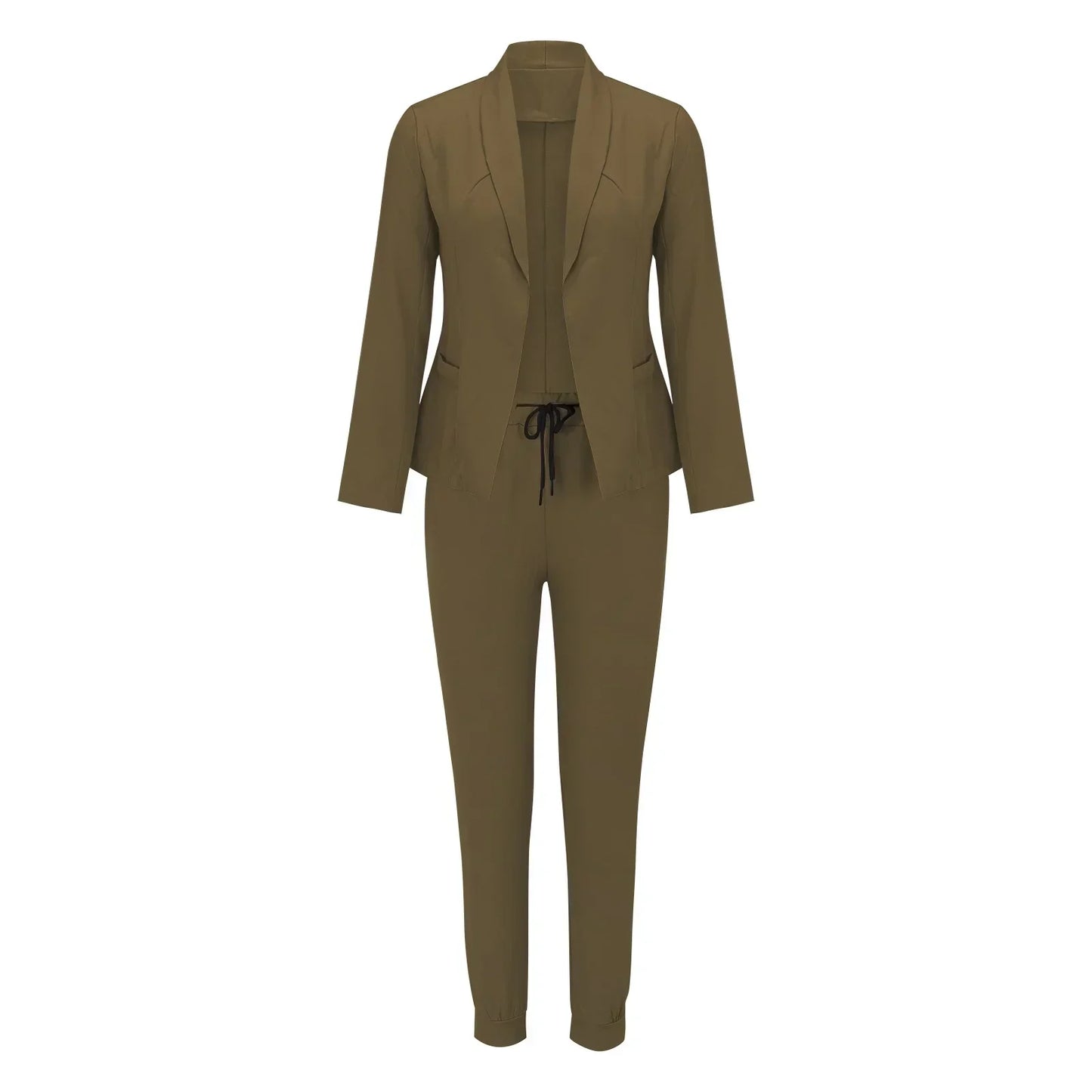 Casual Tweedelige Set met Strikceintuur – Liora