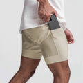 2-in-1 Ademende Heren Sportshorts met Binnenshorts - Noah