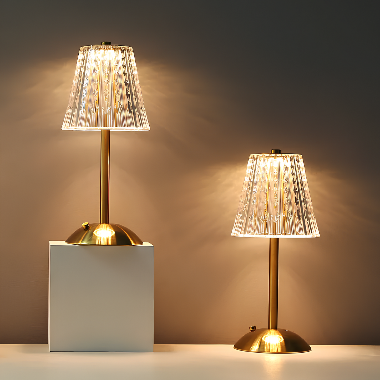 Gouden Kristallen Tafellamp - Aurora Luxe