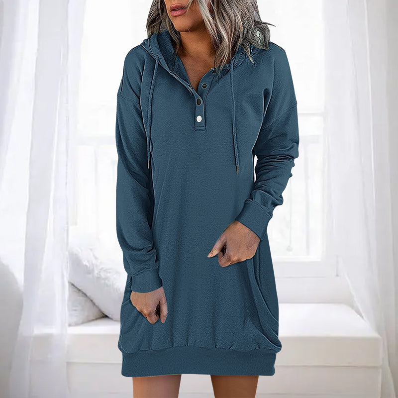 Minimalistische Lange Dames Hoodie – Valeria