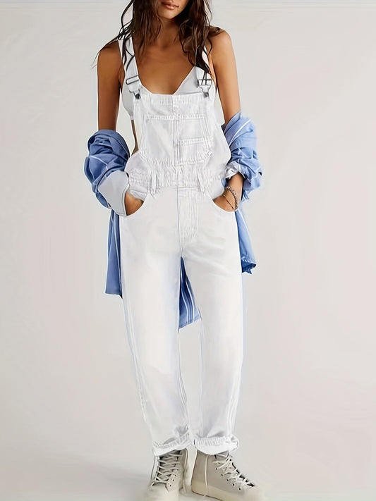 Stijlvolle dames denim jumpsuit voor elke dag - CityEase