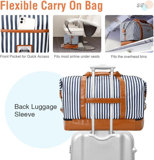 50L Waterdichte Weekend Reistas met Toilettas & Schoenvakken