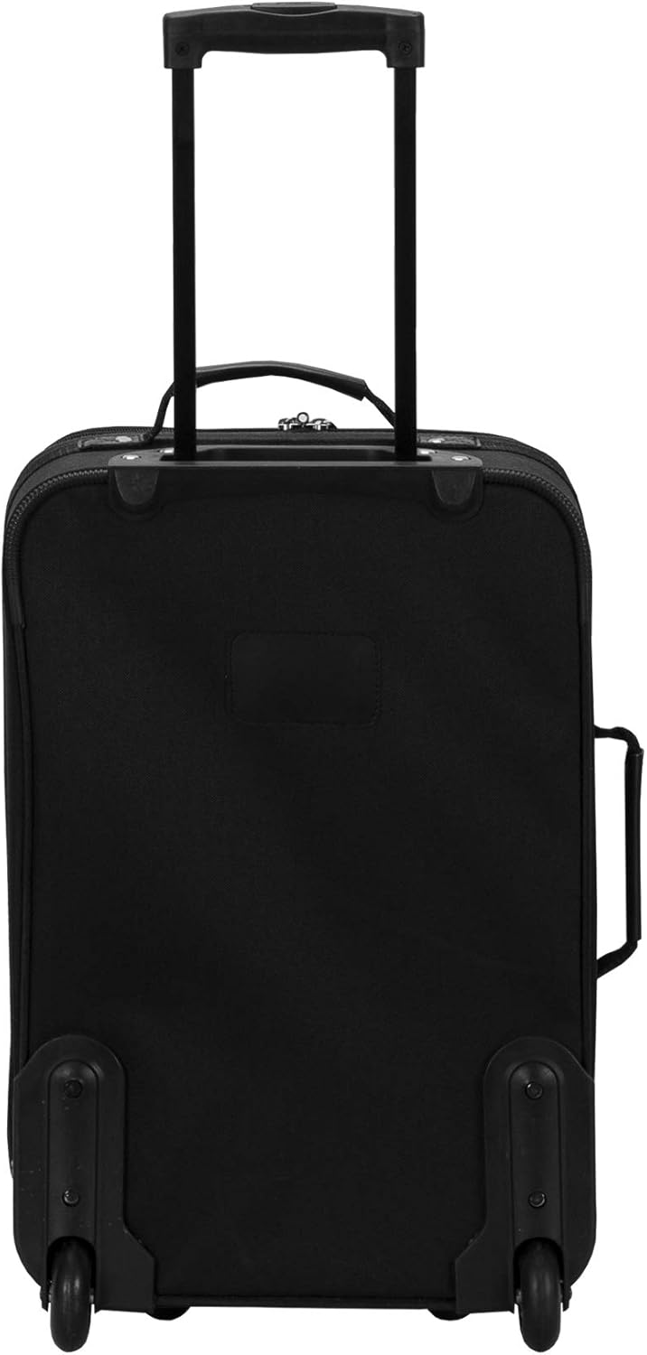 2-delige Zachte Koffer Set met Handbagage Tas & Soepele Wielen