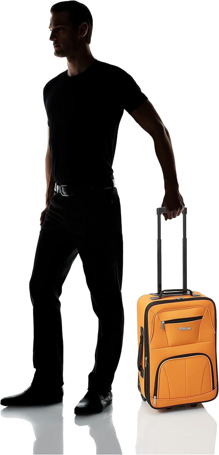 2-delige Zachte Koffer Set met Handbagage Tas & Soepele Wielen