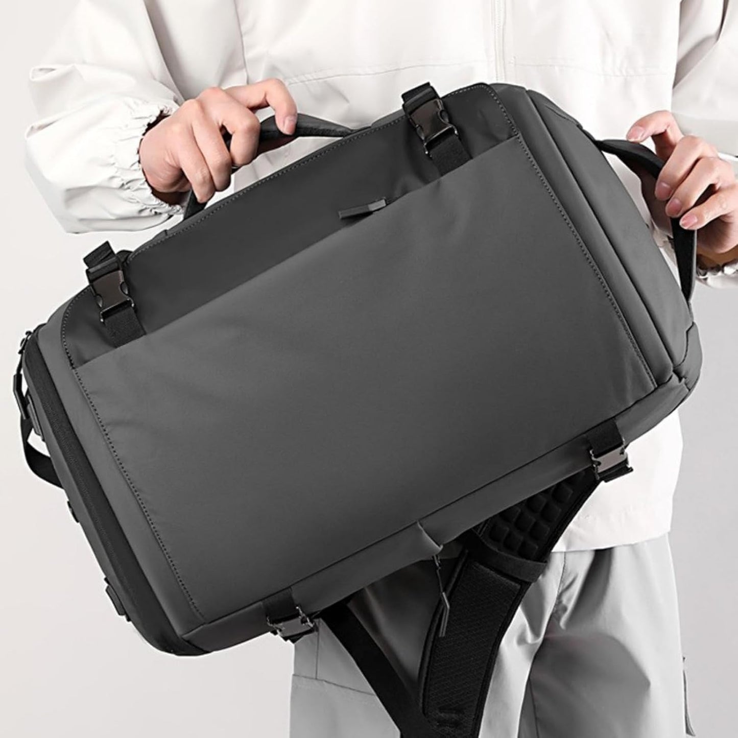 15” Waterdichte Laptop Rugzak met Zij-open Ontwerp & USB-C Poort – TrekPro Serie