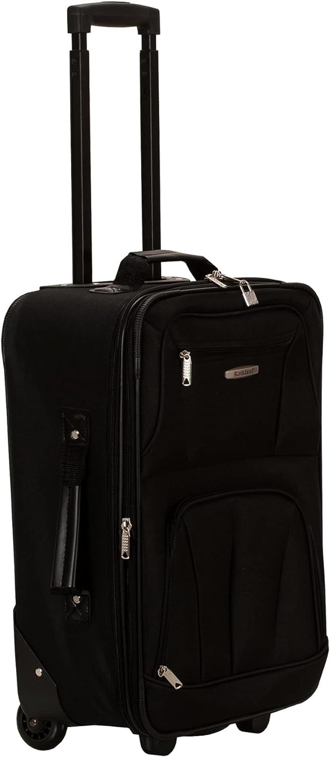 2-delige Zachte Koffer Set met Handbagage Tas & Soepele Wielen