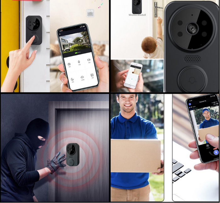 Zwarte Slimme Wi-Fi Deurbel met Camera – Noctiq