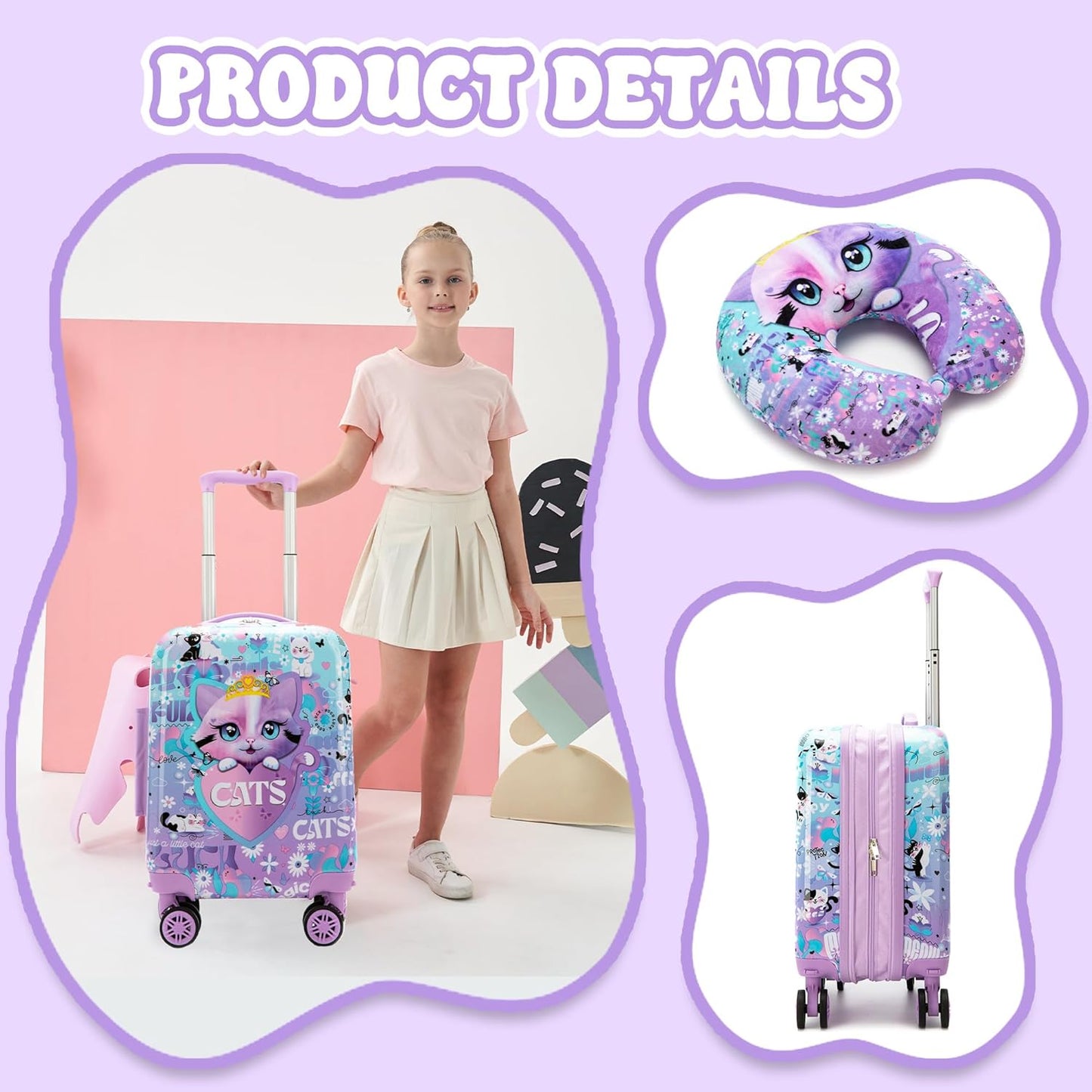 Kinder Bagage Set 5-delig met Hard Shell en Spinnerwielen – Game Day