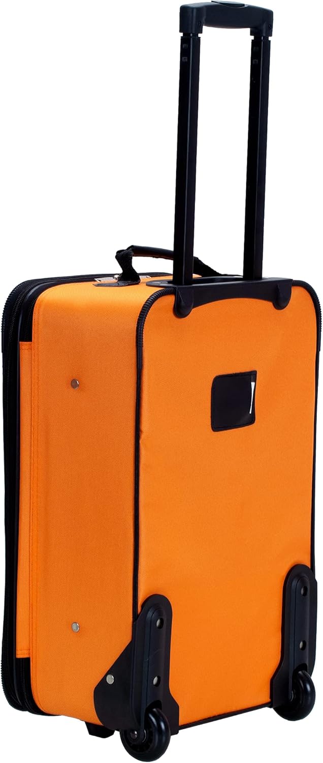 2-delige Zachte Koffer Set met Handbagage Tas & Soepele Wielen