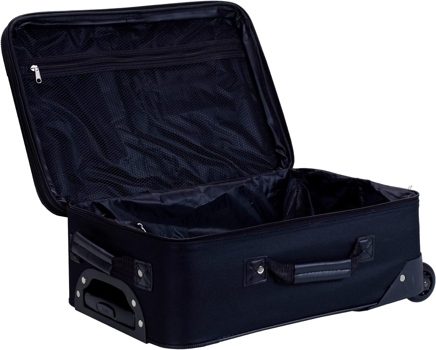 2-delige Zachte Koffer Set met Handbagage Tas & Soepele Wielen