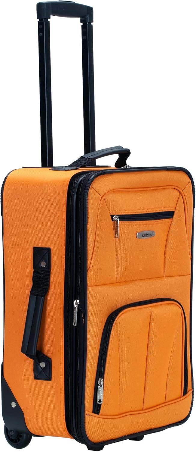2-delige Zachte Koffer Set met Handbagage Tas & Soepele Wielen