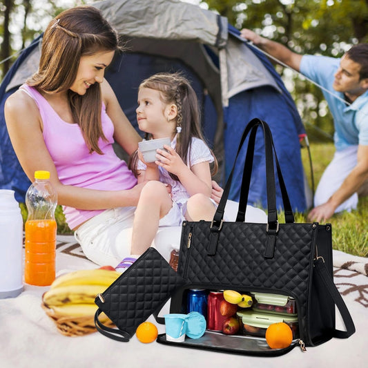 2-in-1 Geïsoleerde Lunch- en Laptoptas voor Werk en Reizen