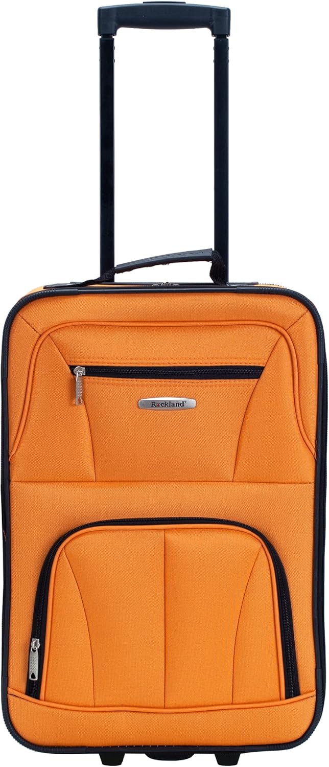 2-delige Zachte Koffer Set met Handbagage Tas & Soepele Wielen