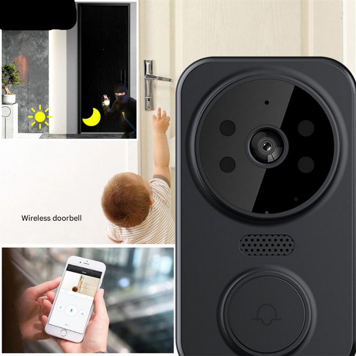 Zwarte Slimme Wi-Fi Deurbel met Camera – Noctiq