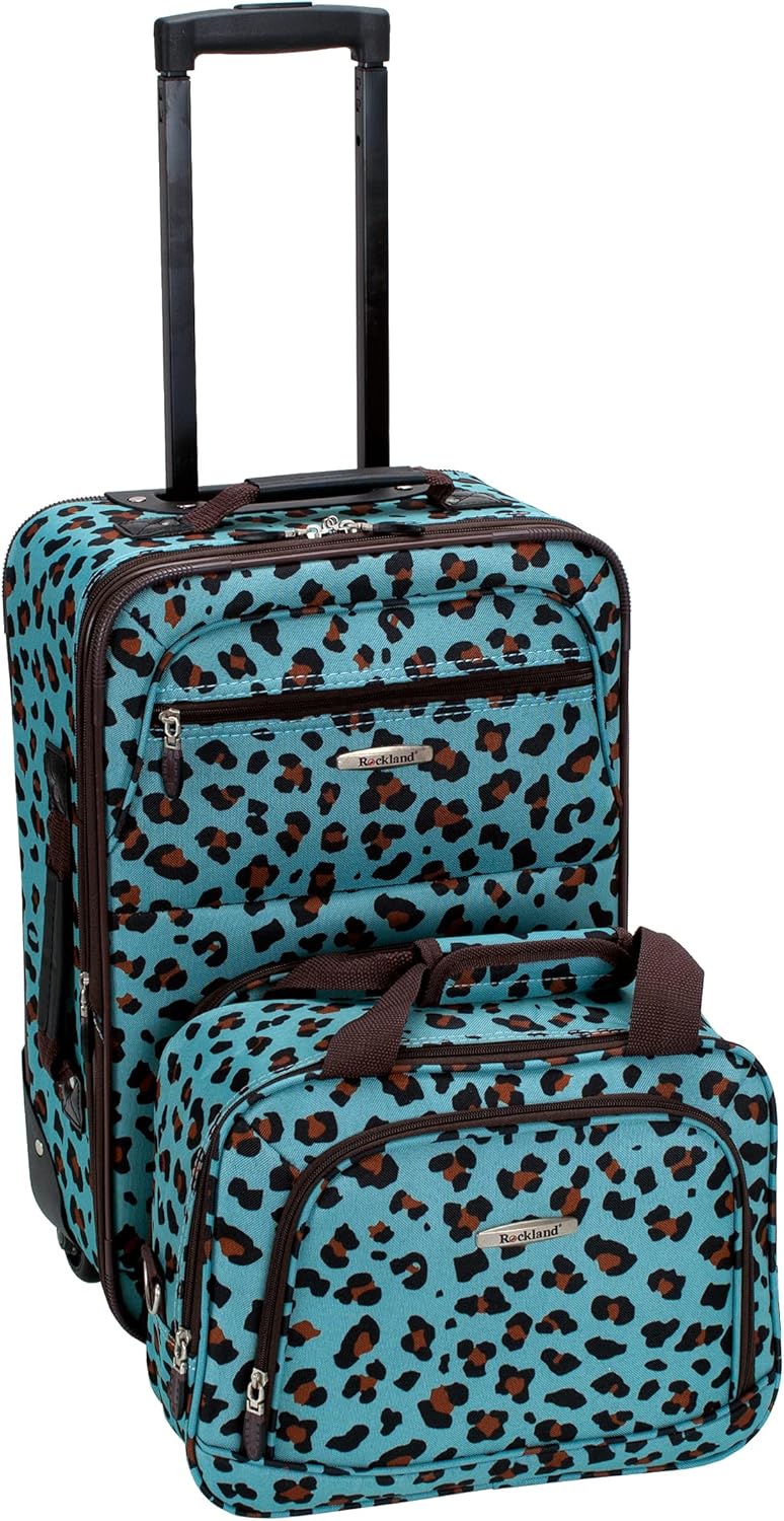 2-delige Zachte Koffer Set met Handbagage Tas & Soepele Wielen