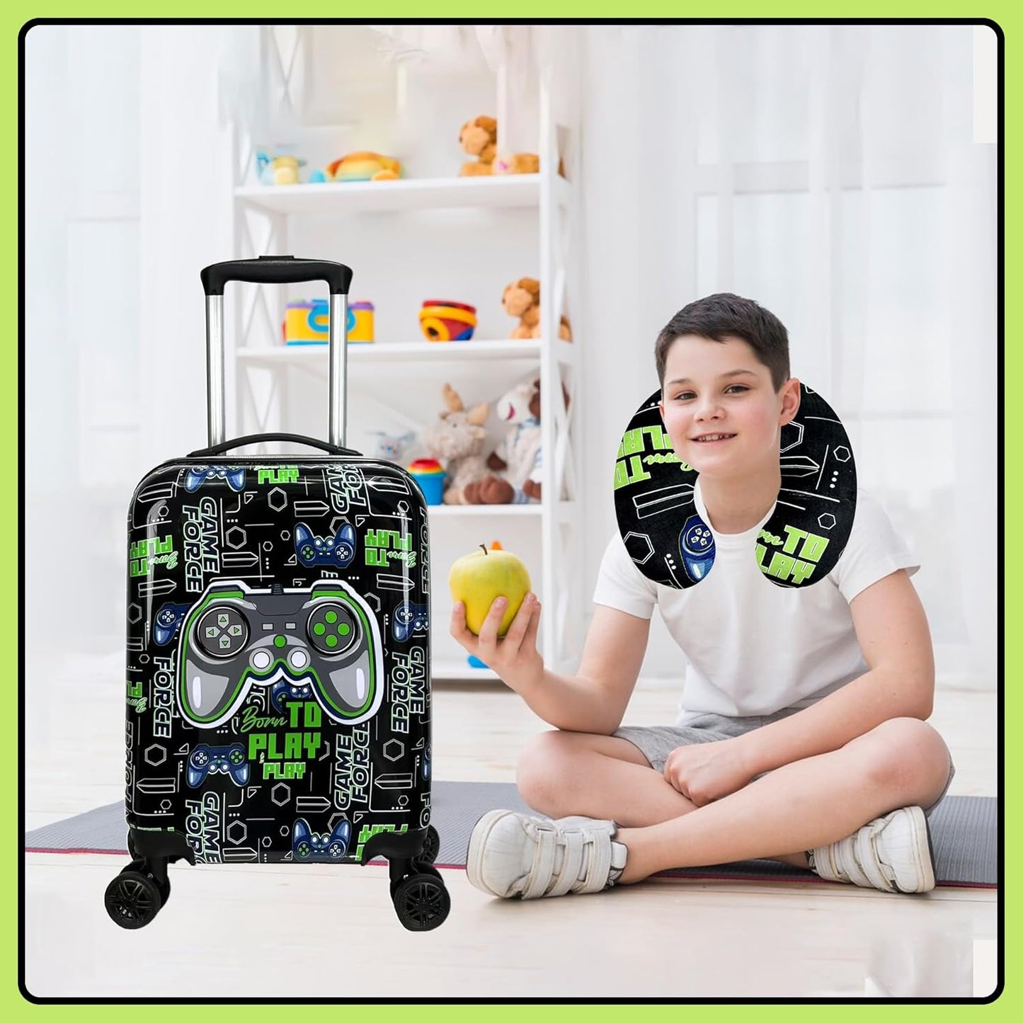 Kinder Bagage Set 5-delig met Hard Shell en Spinnerwielen – Game Day