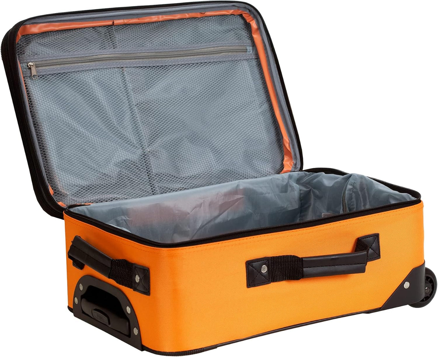 2-delige Zachte Koffer Set met Handbagage Tas & Soepele Wielen