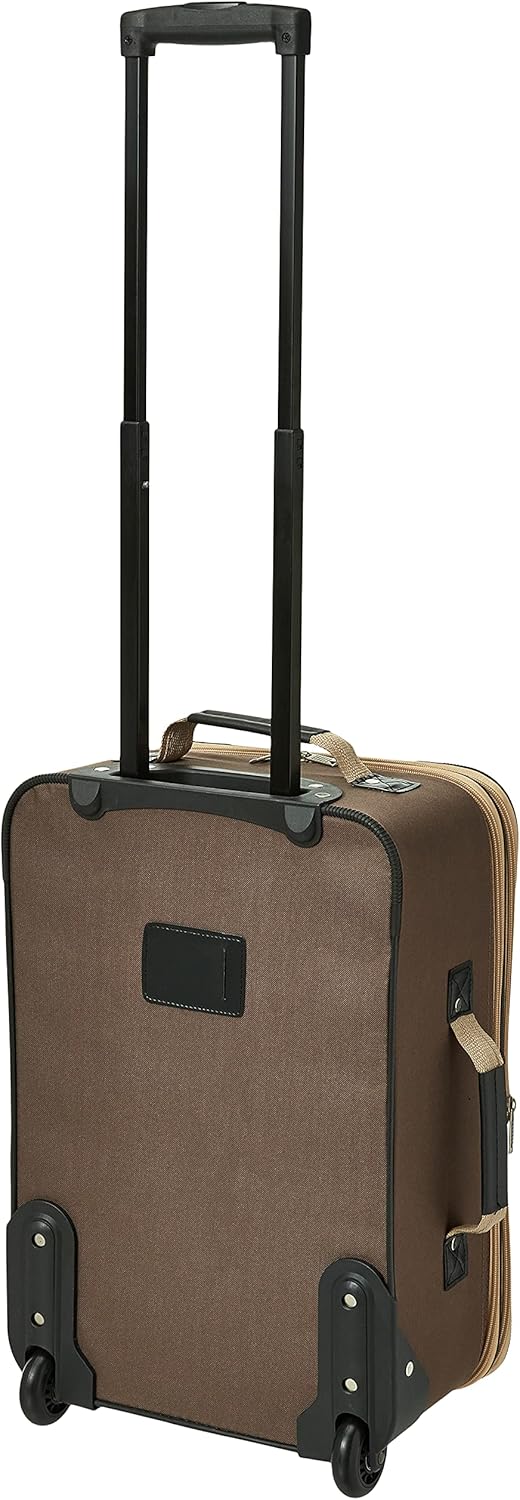 2-delige Zachte Koffer Set met Handbagage Tas & Soepele Wielen