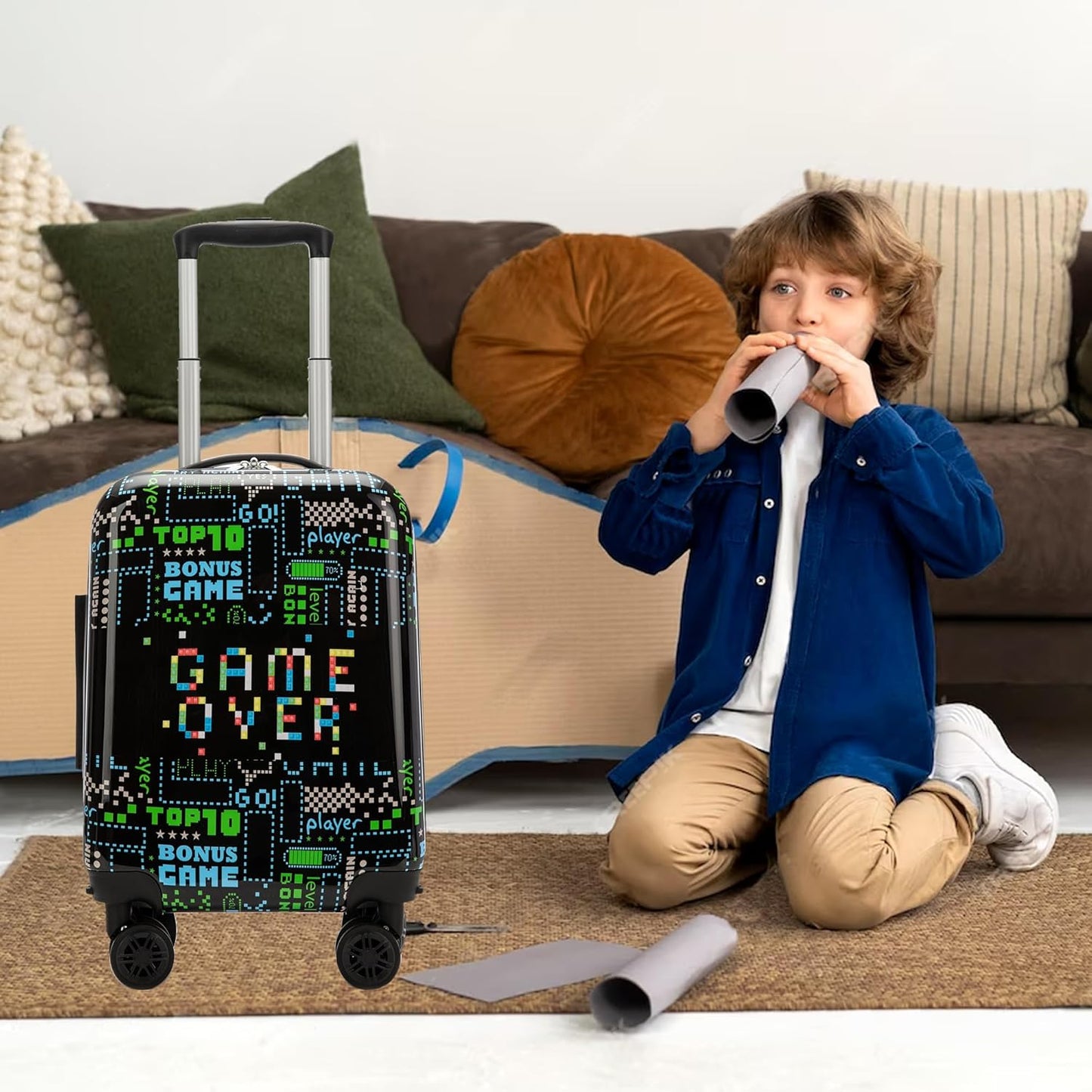 Kinder Bagage Set 5-delig met Hard Shell en Spinnerwielen – Game Day