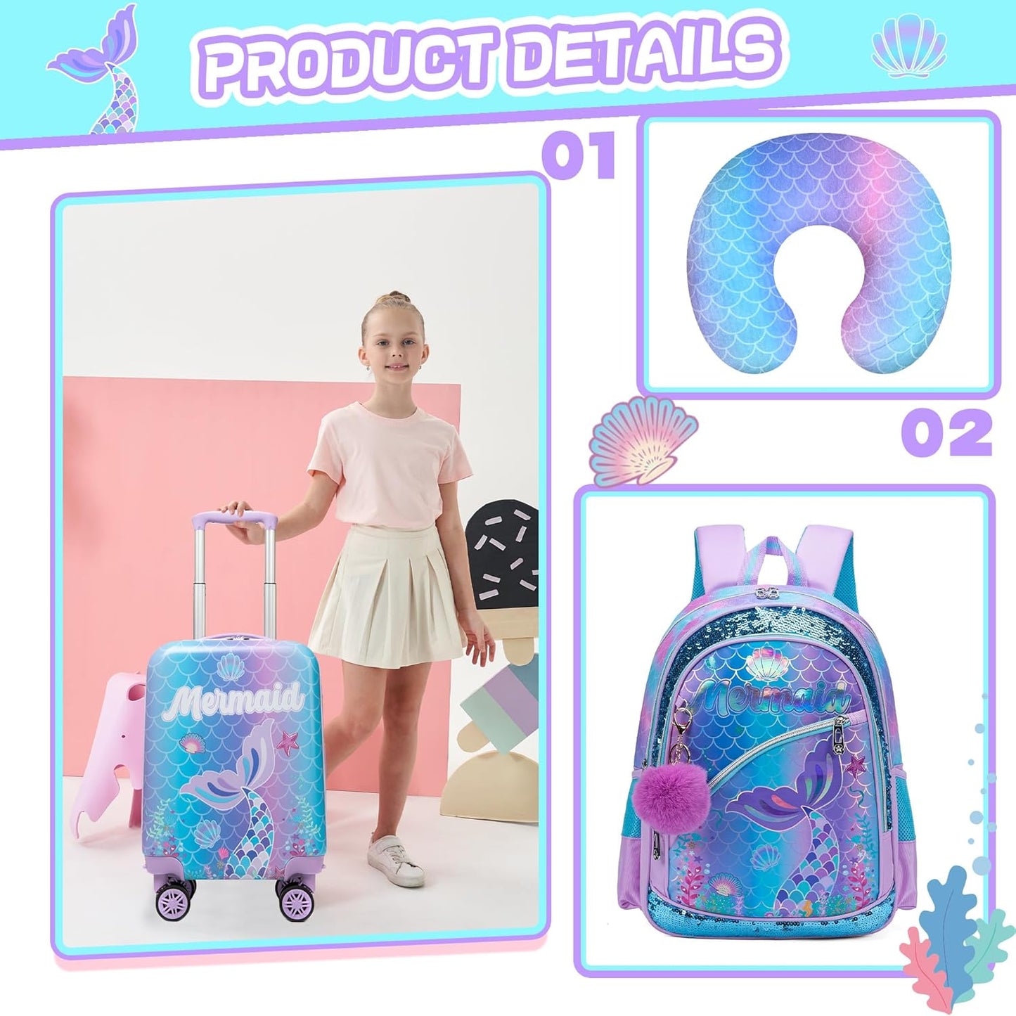Kinder Bagage Set 5-delig met Hard Shell en Spinnerwielen – Game Day