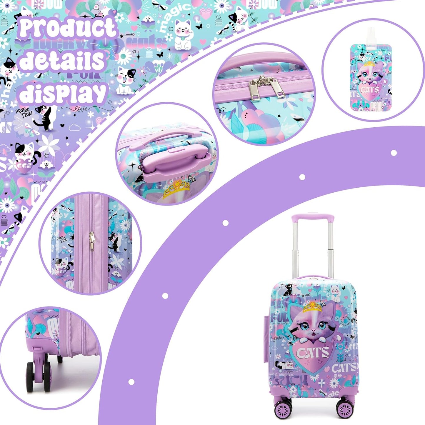Kinder Bagage Set 5-delig met Hard Shell en Spinnerwielen – Game Day