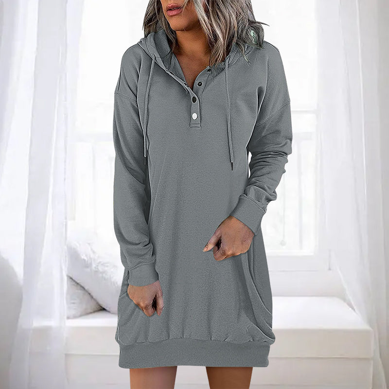Minimalistische Lange Dames Hoodie – Valeria
