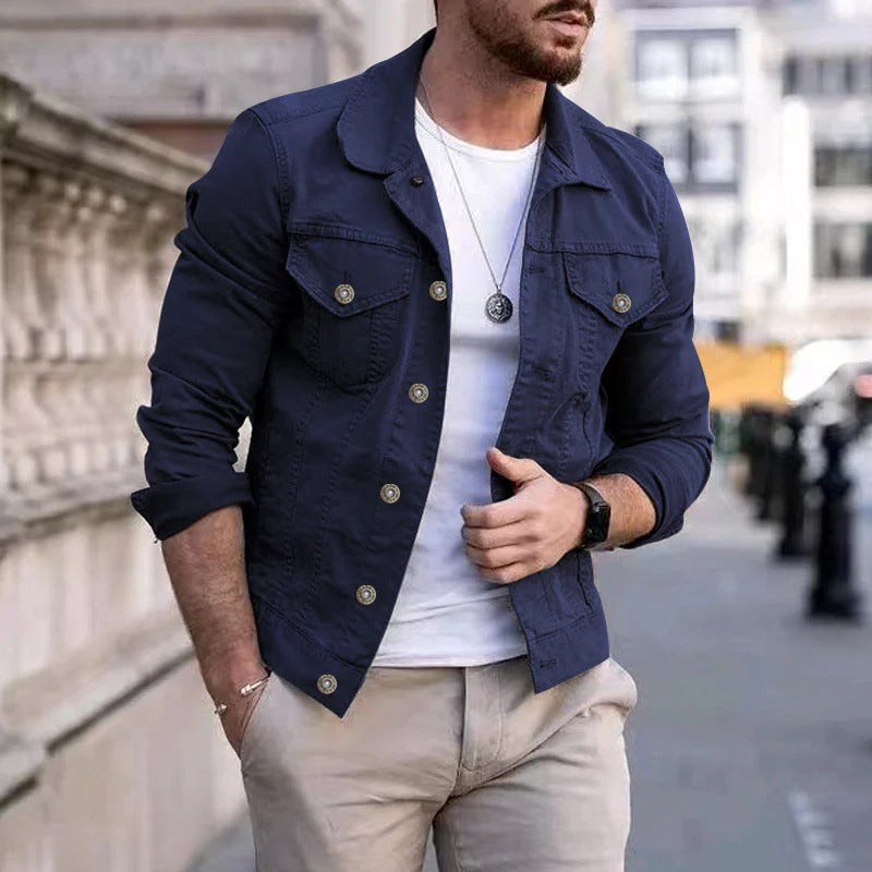 Heren Denimjack met Slim-fit Pasvorm – Milan