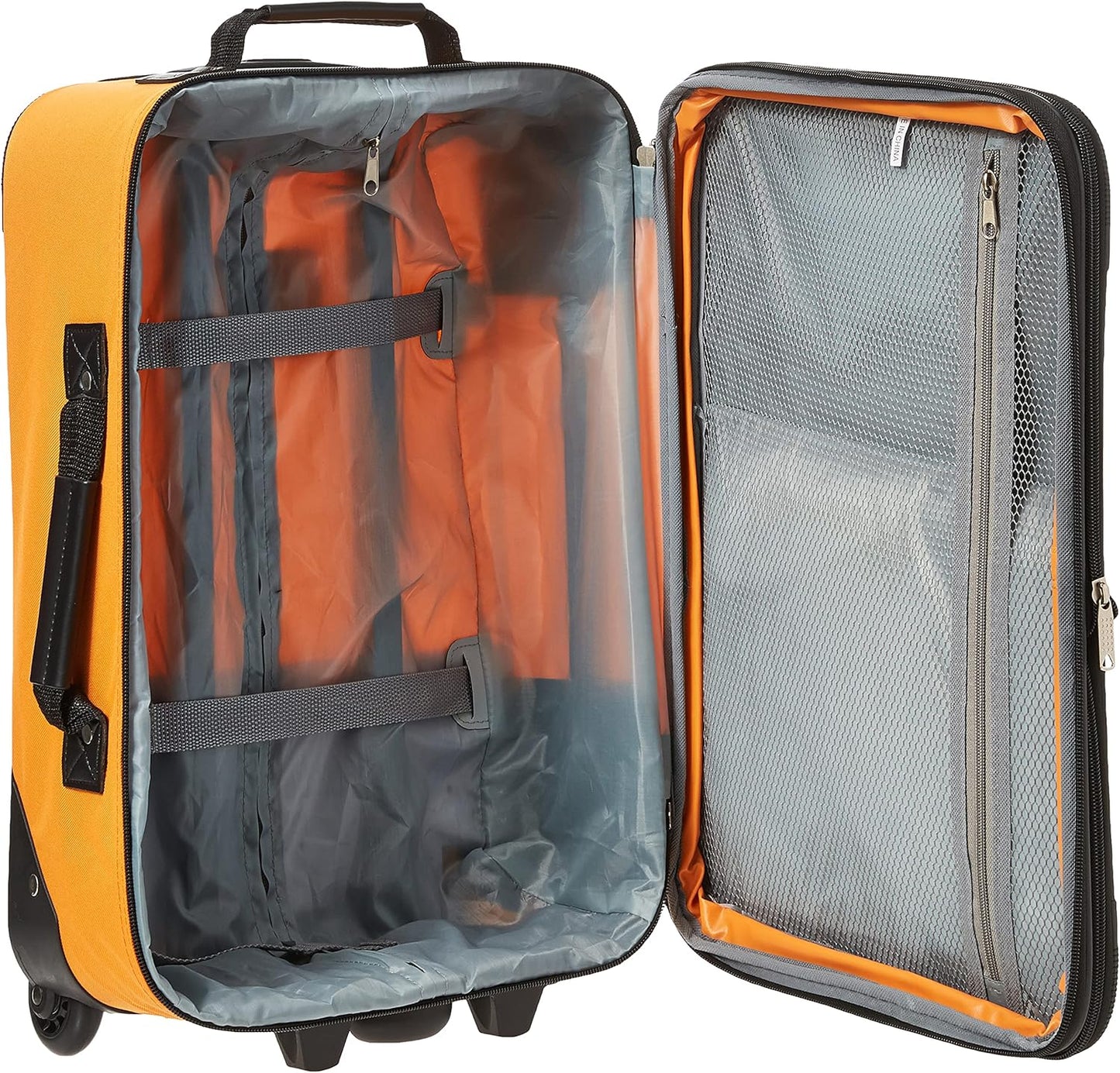 2-delige Zachte Koffer Set met Handbagage Tas & Soepele Wielen