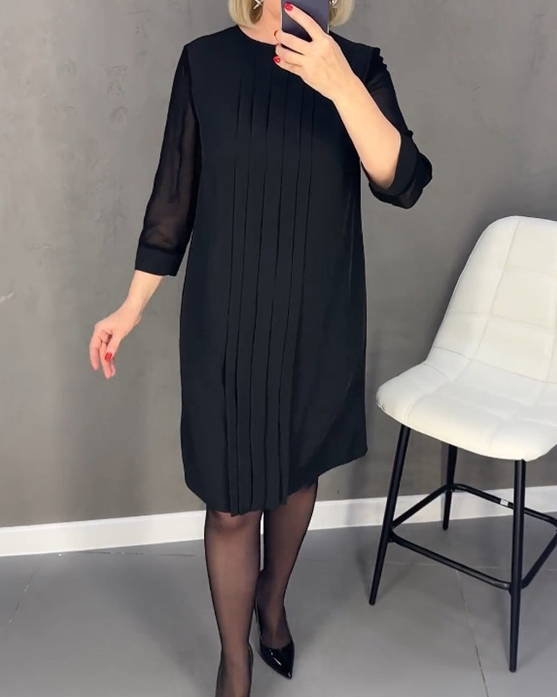 Trendy Shift Jurk met Meshdetails - Gabrielle