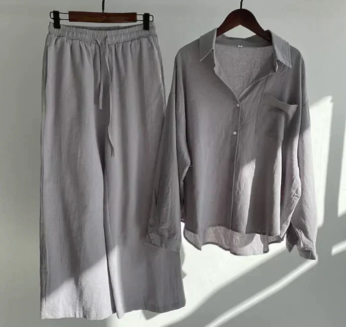 Luchtige tweedelige zomeroutfit van linnen – Geneve