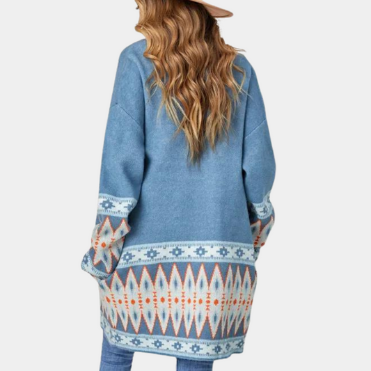 Dames Boho Brei Cardigan van zachte materialen – Selina