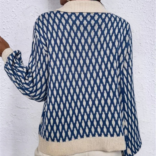 Gebreide Damestrui met Kraag – Solveig