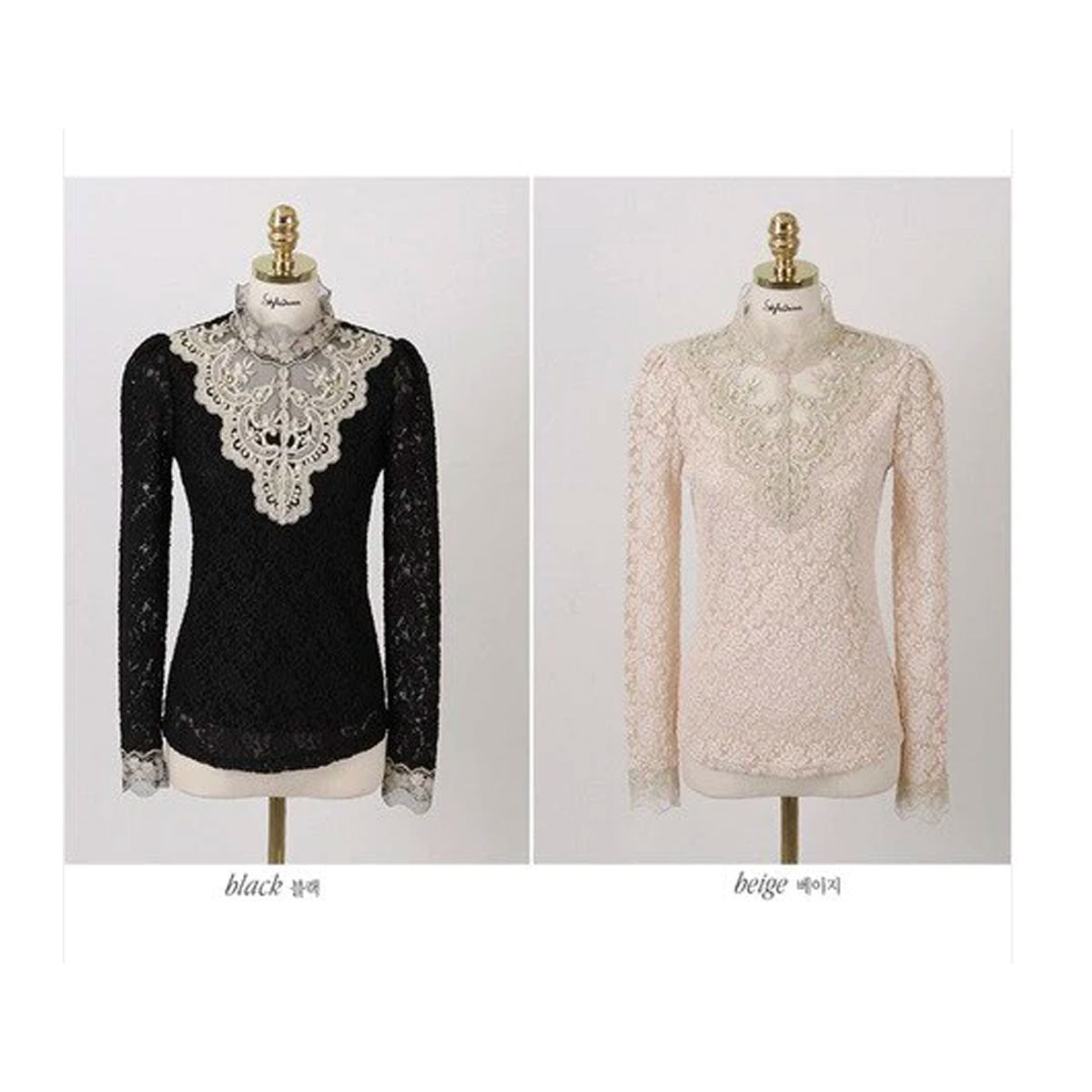 Damesblouse met Herfst Borduursels – Elisabeth