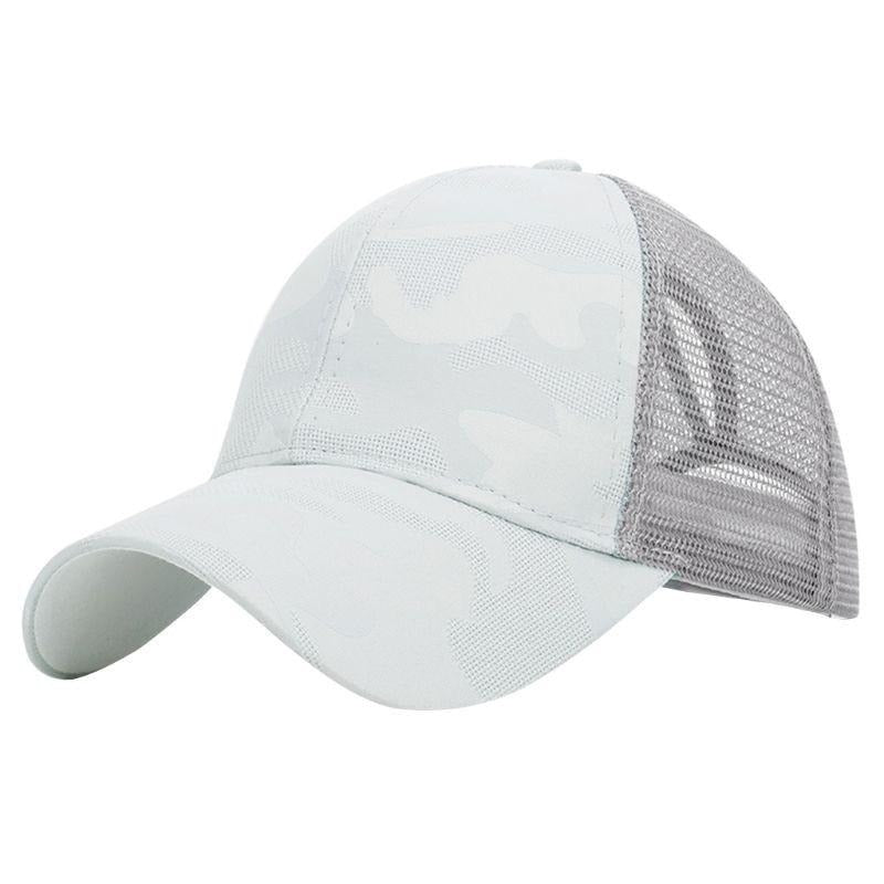 Trendy dames baseballcap met een paardenstaartopening en klittenbandsluiting – Leona