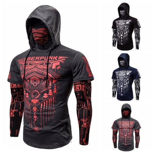 Heren-Hoodie met geïntegreerde Skull-Masker – Herfst-Editie ShadowX
