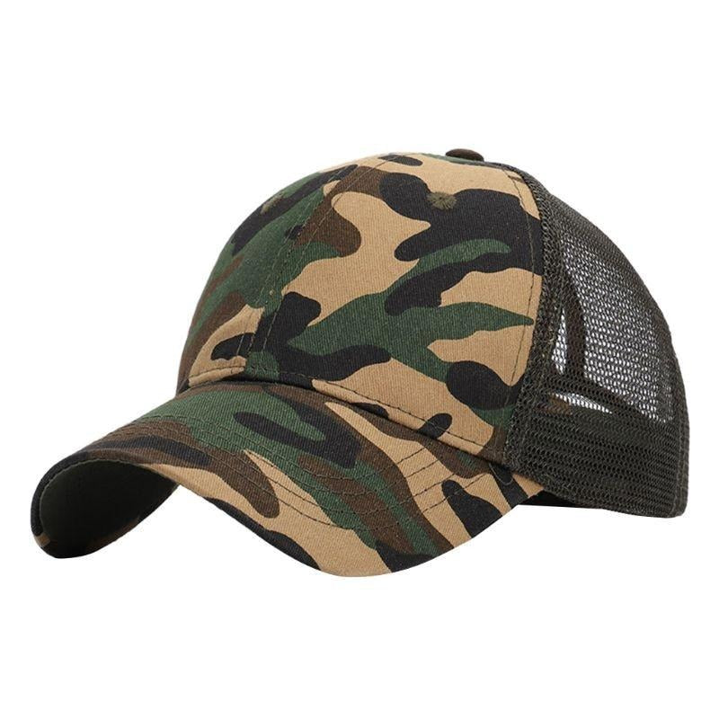 Trendy dames baseballcap met een paardenstaartopening en klittenbandsluiting – Leona