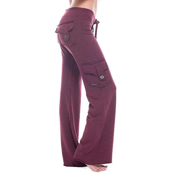 Dames Bootcut Cargo Broek met Zakken - Isabella