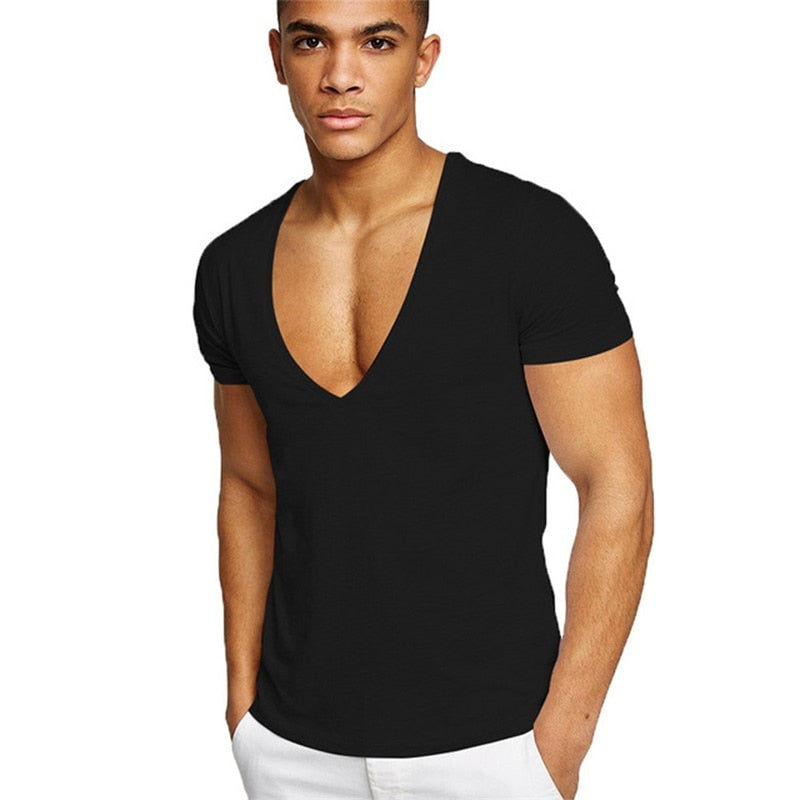 Lässig en figuuraccentuerend heren V-hals T-shirt – Jonas