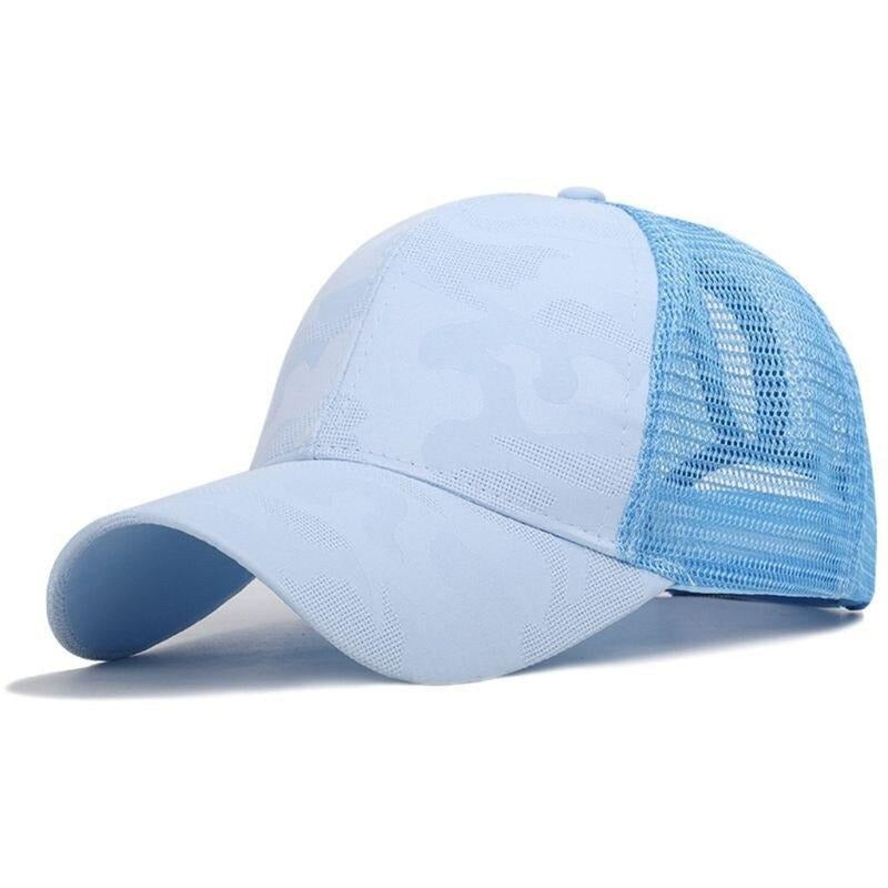 Trendy dames baseballcap met een paardenstaartopening en klittenbandsluiting – Leona