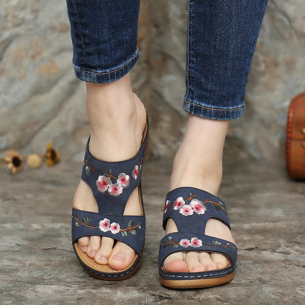 Orthopedische Dames Bloemensandalen – Florina