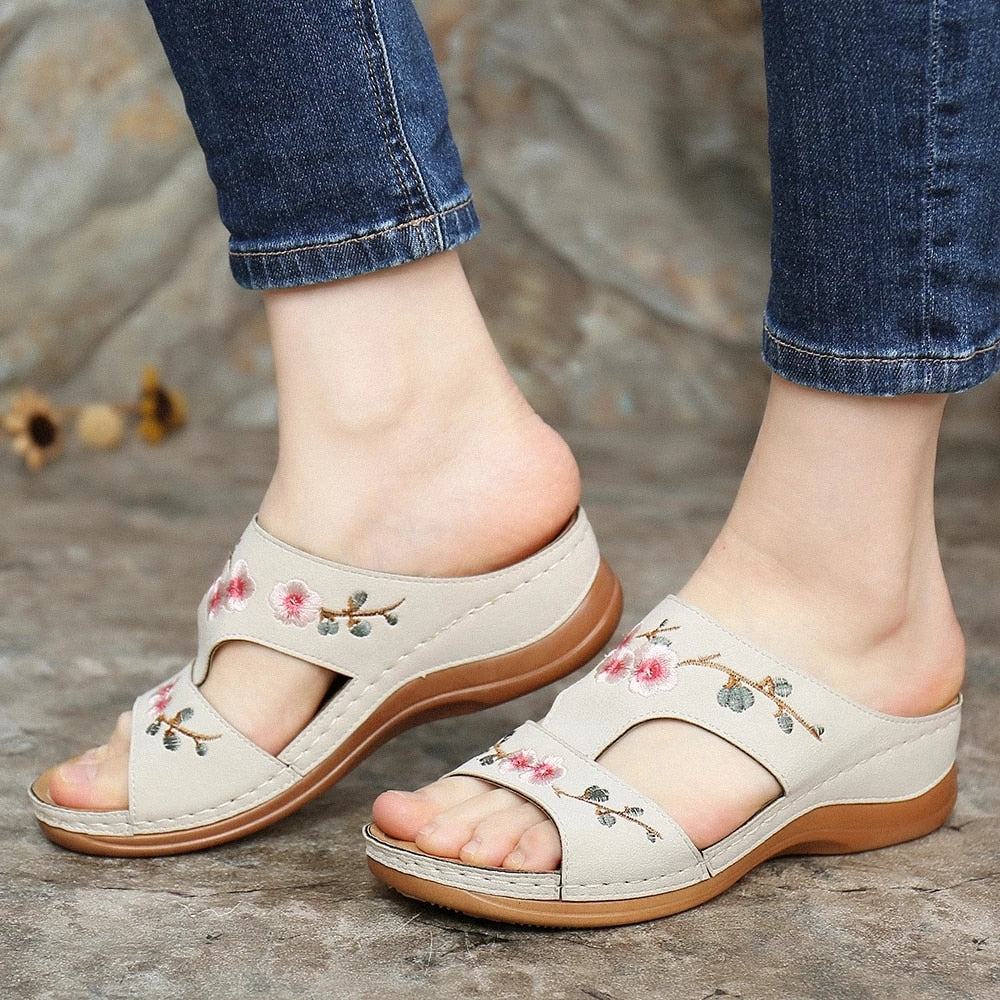Orthopedische Dames Bloemensandalen – Florina