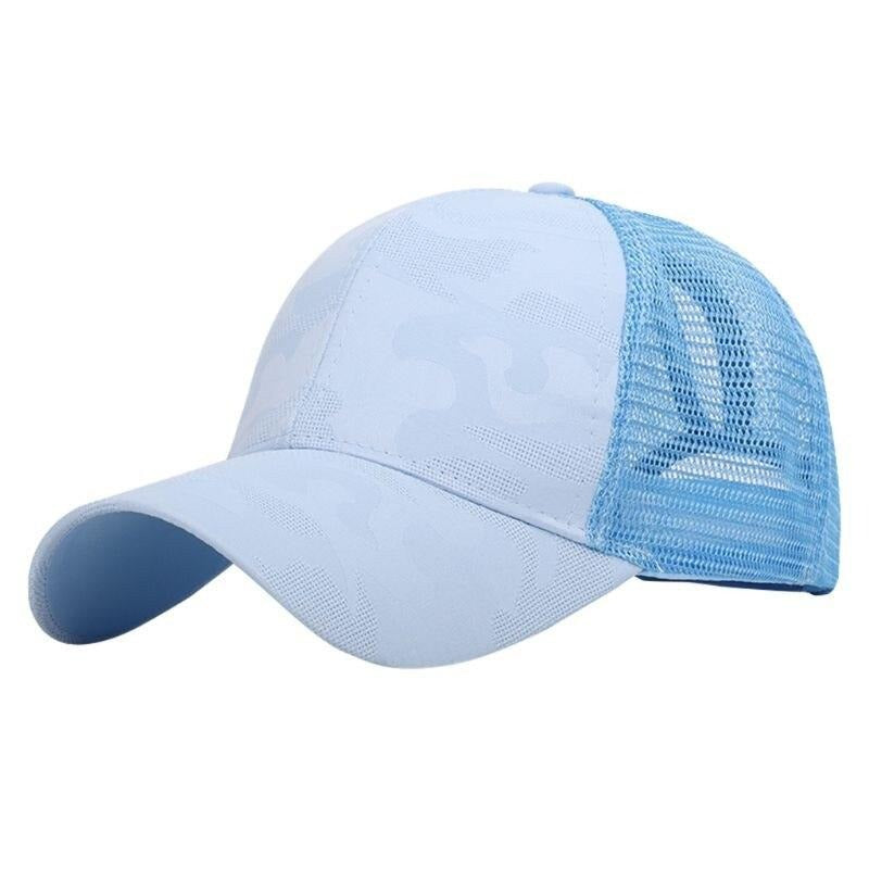 Trendy dames baseballcap met een paardenstaartopening en klittenbandsluiting – Leona