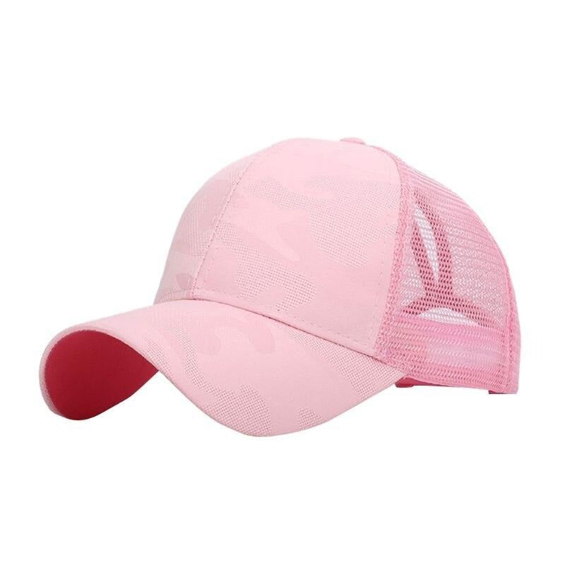 Trendy dames baseballcap met een paardenstaartopening en klittenbandsluiting – Leona