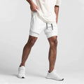 Trendy sportshorts met ademend materiaal en zijzak - Marky